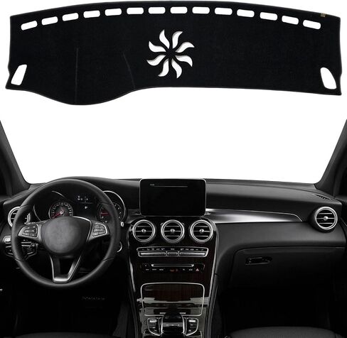 KEYOOG Dashboard Cover Dash Mat Fit for 2016-2011 B-MW 5 Series (F10 Body Code), 528i 535d 535i 550i xDrive (Without HUD Models),Car Dash Board Mat Anti-Glare Carpet,Non-Slip Pad (Black) in Kuwait