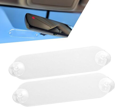 2PCS EZ Pass Holder, Toll Transponder Holder with Adhesive and Strong Suction Cups, Car Windshield EZ Pass Mounting Strips, Universal Fits All Major Toll Passes in Saudi Arabia