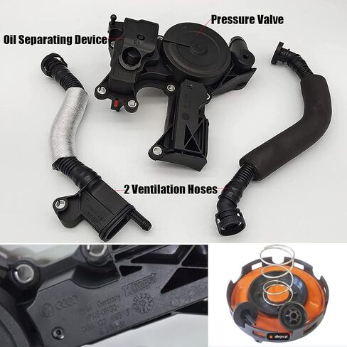 PCV Vent Valve Engine Crankcase,Oil Separator Compatible with Volkswagen Golf VW Audi A3 A4 Jetta Passat Bettle GTI (06k103495PCV) in Kuwait