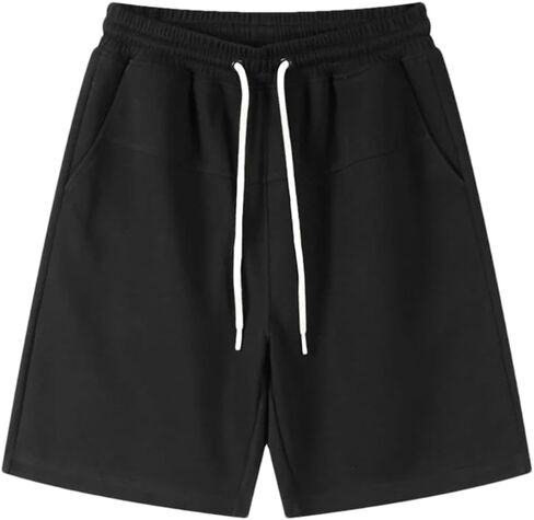 Vsadsau Men's Cotton Sweatpants Elastic Waist Solid Shorts Casual Loose Shorts Outdoor Trousers in Saudi Arabia