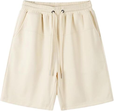 Vsadsau Men's Cotton Sweatpants Elastic Waist Solid Shorts Casual Loose Shorts Outdoor Trousers in Saudi Arabia