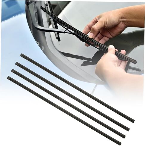 PRETYZOOM 2pcs Premium Windshield Wiper Blade Strips with Bone for All-Season Sturdy Rubber Construction Compatible with Vehicles in Kuwait