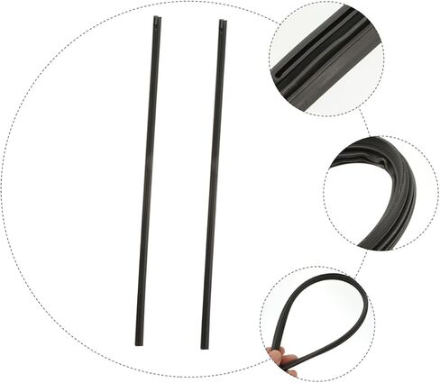 PRETYZOOM 2pcs Premium Windshield Wiper Blade Strips with Bone for All-Season Sturdy Rubber Construction Compatible with Vehicles in Saudi Arabia