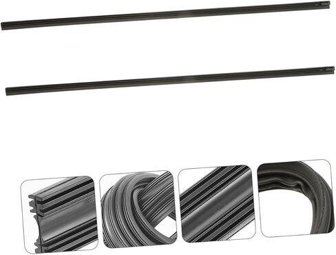 PRETYZOOM 2pcs Premium Windshield Wiper Blade Strips with Bone for All-Season Sturdy Rubber Construction Compatible with Vehicles in Saudi Arabia