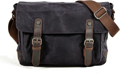 Canvas Messenger Bag, Vintage Crossbody Shoulder Bag,Heavy Waterproof Military Satchel for Men in Saudi Arabia