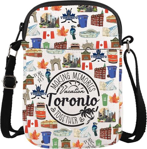 Wcgxko Toronto Canada Trip Messenger Bag Bag Toronto Higirs هدية تورنتو الكندية سحاب كروسوديس هدايا تورنتو in Saudi Arabia