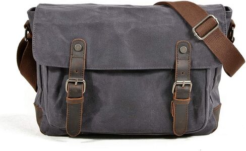 Canvas Messenger Bag, Vintage Crossbody Shoulder Bag,Heavy Waterproof Military Satchel for Men in Saudi Arabia