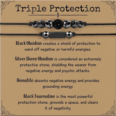 Crystal Healing Bracelets Gifts for Women: Spiritual Natural Stone Empath Protection Bracelets Christmas Birthday Graduation Gifts for Friends Sister Bestie Mom Daughter in Kuwait