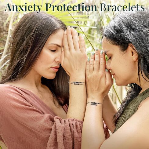 Crystal Healing Bracelets Gifts for Women: Spiritual Natural Stone Empath Protection Bracelets Christmas Birthday Graduation Gifts for Friends Sister Bestie Mom Daughter in Kuwait