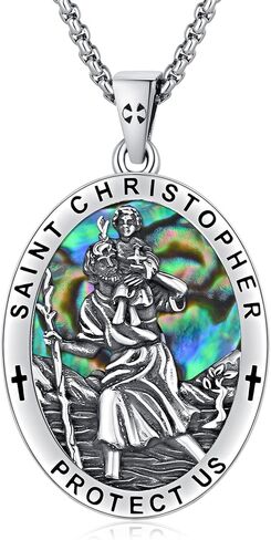 MEDWISE Crucifix Necklace Men 925 Sterling Silver Jesus Cross Necklace Crucifix Cross Pendant with 22"+2" Stainless Steel Chain Amulet Necklace Jewelry Gifts for Men Women in Saudi Arabia
