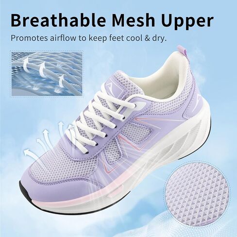 Almusen Sneakers for Women Walking Shoes: Comfortable Breathable Mesh Cushion Running Tennis Athletic Gym Workout in Saudi Arabia
