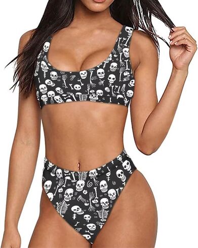 AFPANQZ Swimsuits for Women Two Piece Bathing Suits Tank Top with High Waisted Bottom Bikini Set Galaxy Dark Blue Starry Print M in Saudi Arabia