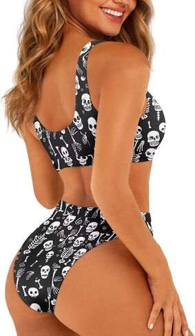 AFPANQZ Swimsuits for Women Two Piece Bathing Suits Tank Top with High Waisted Bottom Bikini Set Galaxy Dark Blue Starry Print M in Saudi Arabia