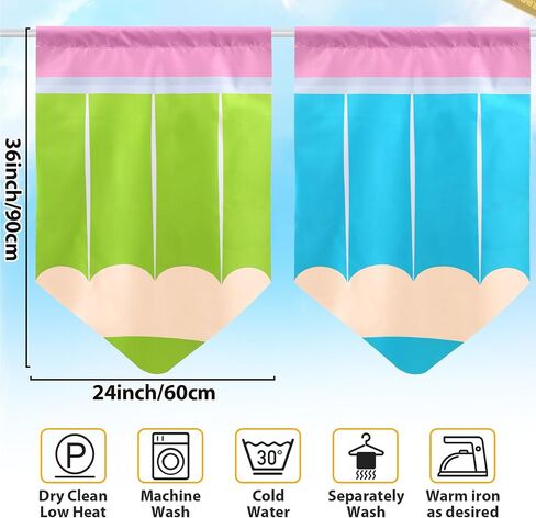 6 PCS Classroom Startains Decorations Back to School Pencils Pencils Stretains Classroom Supplies First Day of School Clayon على شكل ألواح الأطفال للأطفال في غرفة نوم الأطفال 36 "× 24" in Saudi Arabia