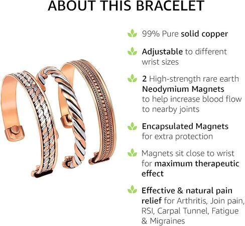 Aheli Indian Three Metal Copper Brass Peace Healing Chakra Yoga Meditation Mantra Jewelry Adjustable Cuff Bracelet Gift for Women and Men in Saudi Arabia