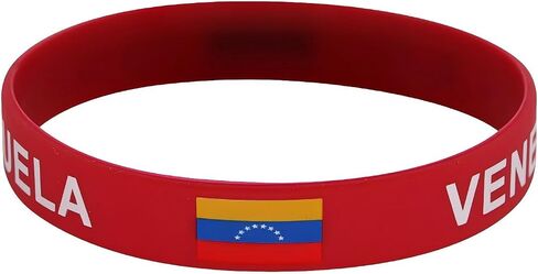 4pcs Venezuela Flag Silicone Bracelet, Outdoor Sports Wristbands, Fans Cheering Elastic Wristbands, Athletes Fans Outdoor Casual Accessories in Saudi Arabia