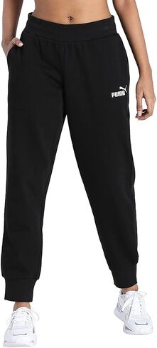 PUMA Women's Essentials Fleece Sweatpants, Black, Medium in Saudi Arabia