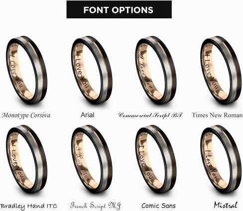 Tungsten Wedding Band Ring 9mm 8mm 6mm 4mm for Men Women 18k Rose Gold Plated Flat Cut Black Grey Brushed Polished in Kuwait