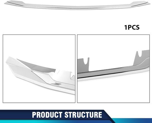 PIT66 Molding Chrome Front Grille Hood Trim, Compatible with Mini Cooper R55 R56 R58 R59 2009 2010 2011 2012 2013 2014 2015 (NOT fit S) 51132751040 MC1235100 in Saudi Arabia