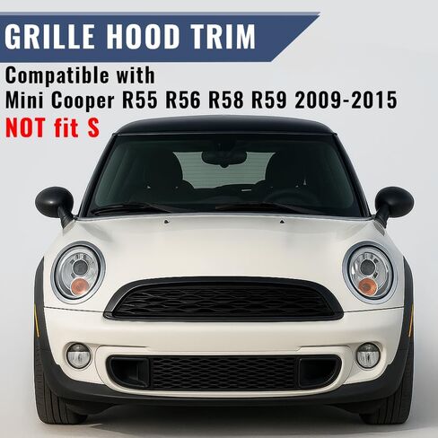 PIT66 صب الشبكة الأمامية Chrome Front Grille ، متوافق مع Mini Cooper R55 R56 R59 R59 2009 2010 2011 2012 2013 2015 (Not Fit S) 51132751040 MC1235100 in Kuwait
