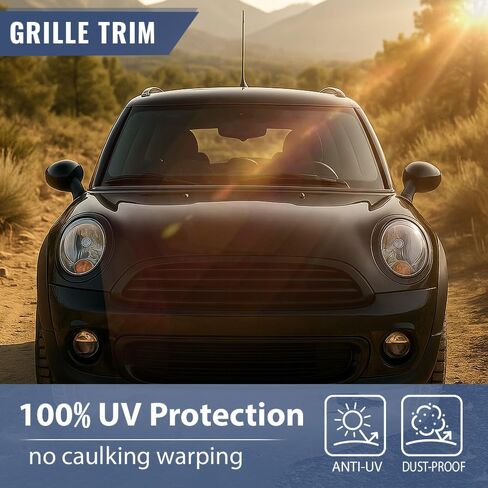 PIT66 صب الشبكة الأمامية Chrome Front Grille ، متوافق مع Mini Cooper R55 R56 R59 R59 2009 2010 2011 2012 2013 2015 (Not Fit S) 51132751040 MC1235100 in Kuwait