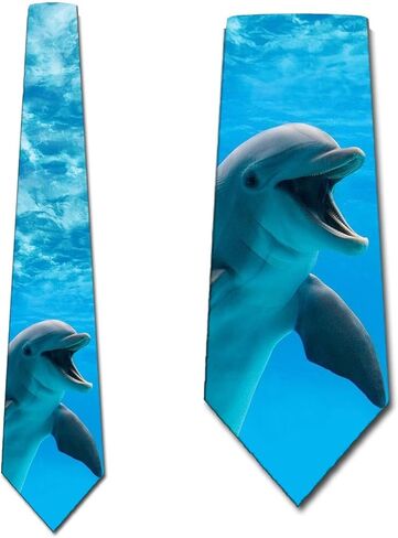 Three Rooker Dolphin Ties Mens Animal Neckties Ocean Tie in Saudi Arabia