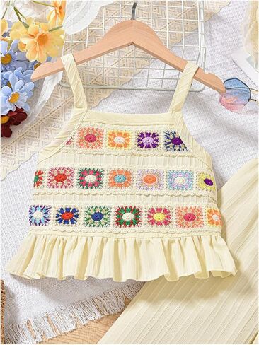 Floerns Girl's 2 Piece Outfit Summer Knitted Cami Top with Wide Leg Pants Set in Saudi Arabia