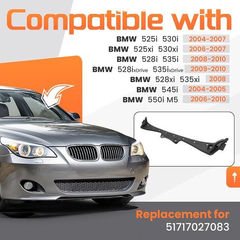 ممسحة الزجاج الأمامي من لوحة القربون مصببة متوافقة مع 2004-2010 BMW 525I/XI 528I/XI 530I/XI 535I/XI 545I 550i M5 استبدال ل 51717027083 غطاء نافذة مدخل الهواء in Saudi Arabia