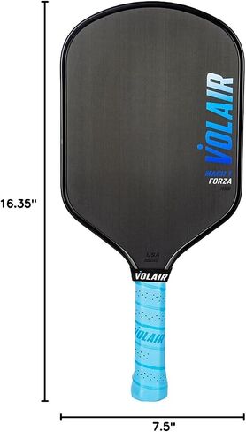 Mach 1 FORZA Paddle - for Spin, Control and Power - Toray T700 Carbon Fiber Surface - Thermoformed - Foam Injected - Spin, Power, & Control - w/Headcover, Eraser, Extra Black Grip in Saudi Arabia