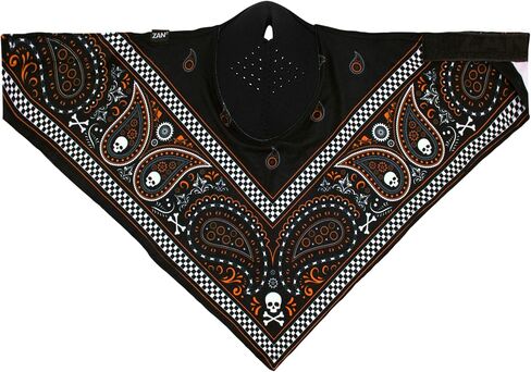 Zanheadgear® Neodanna® Sportflex® Series Classic Bandanna Black & Orange in Saudi Arabia