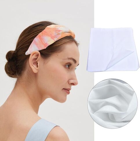12 PCS Bandanas White Bandanas ، منديل باندانا باندانا لصبغ TIE DIY ، مناديل صلبة فارغة بالجملة ، غلاف الرأس للقطن للجنسين للفنانين وعشاق الحرفية- 50 × 50 سم in Kuwait