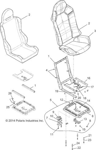 مجموعة قاعدة مقعد Polaris RZR ، أنبوب ، الجزء الأصلي OEM الجزء 2635220 ، كتي 1 in Saudi Arabia
