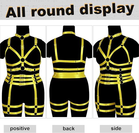 حجم كبير طبطب الرباط حزام مجموعة كامل الجسم تسخير للنساء الملابس الداخلية قفص الشرير حجم كبير مهرجان الهذيان القوطية الصدرية هالوين in Kuwait