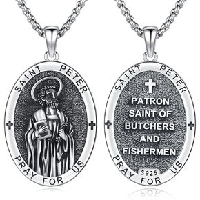 Archangel Uriel Necklace 925 Sterling Sliver Saint Uriel Pendant Necklace, Archangel Amulet Necklace,St Uriel Jewelry for Men in Kuwait