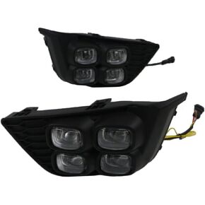 2pcs LED LED LED أثناء النهار مصباح Drl Light ، ضوء الضباب LED مع مصابيح الضباب DRL ، متوافقة مع Honda Fit Jazz 2014-2015 LED DRL FOG مصباح ، الضوء الأبيض in Kuwait