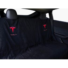متوافق مع Tesla Model Y/3 تغطية مقعد خلفية للمناشف - تنفس ومقاومة للماء - قابلة للغسل ، واقي مقعد للكلاب ، والحيوانات الأليفة ، والعرق من صالة الألعاب الرياضية (أسود) in Kuwait