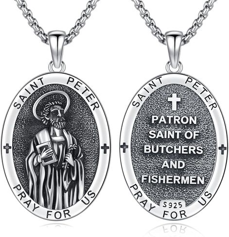 Archangel Uriel Necklace 925 Sterling Sliver Saint Uriel Pendant Necklace, Archangel Amulet Necklace,St Uriel Jewelry for Men in Kuwait