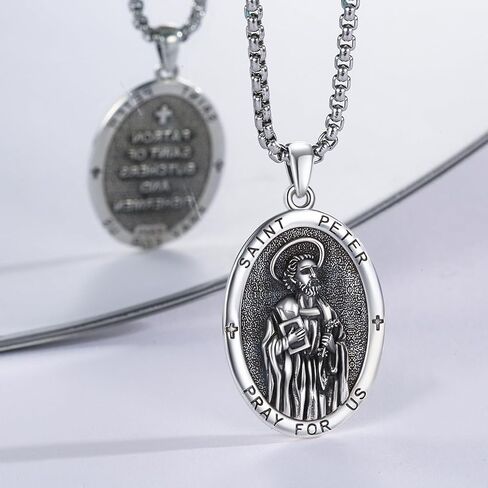 Archangel Uriel Necklace 925 Sterling Sliver Saint Uriel Pendant Necklace, Archangel Amulet Necklace,St Uriel Jewelry for Men in Kuwait