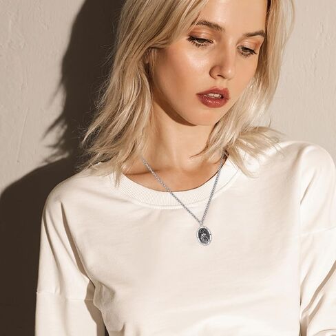 Archangel Uriel Necklace 925 Sterling Sliver Saint Uriel Pendant Necklace, Archangel Amulet Necklace,St Uriel Jewelry for Men in Kuwait