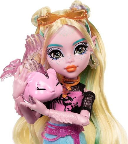 Monster High Spectra Vondergeist Doll with Pet Ferret Rhuen and Accessories Like Backpack, Tablet, Snacks and More in Kuwait