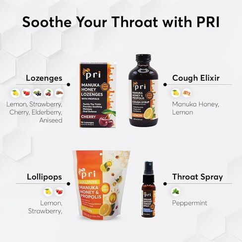 P.R.I Propolis الحلق رذاذ مع عسل Manuka ، التهاب الحلق ودعم المناعة ، طعم النعناع الطازج ، 1 أوقية in Kuwait