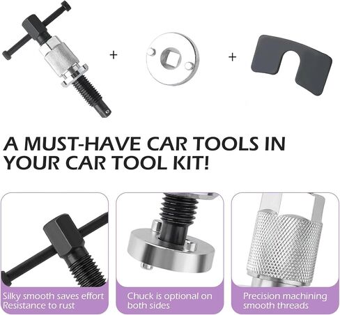 Pack-1 Brake Caliper Compression Tool, Heavy Duty Brake Caliper Tool with Compressor Adapter, Brake Pad Replacement Piston Rewind Tool, Universal for Automotive Repair Accessories (Silver+ Black) in Saudi Arabia
