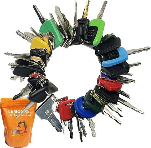 50 Heavy Equipment Keys Master Set, Construction Ignition Key for Cat Caterpillar Case JD John Deere Hyster Komatsu Kubota Yanmar Daewoo Takeuchi Ford New Holland Volvo JCB and More in Saudi Arabia