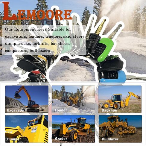 50 Heavy Equipment Keys Master Set, Construction Ignition Key for Cat Caterpillar Case JD John Deere Hyster Komatsu Kubota Yanmar Daewoo Takeuchi Ford New Holland Volvo JCB and More in Saudi Arabia