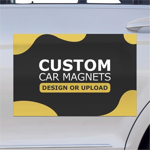 GotPrint 2 Pack, Custom Car Magnets for Businesses | Vehicle Magnet Sign for Cars, Trucks | Car Door Magnets | Personalized Design Your Text with Any Shape, Color, 12x24 Rectangle in Saudi Arabia