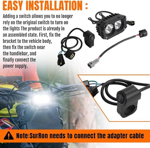 AUTOVIC 4 Inch Dirt bike Headlight Kit for Sur-Ron Segway X260 Talaria Sting R MX4 Spot/Flood Light Kit Motorcycle Dirtbike Light Bar with Led Headlamp Switch plug light bracket in Saudi Arabia