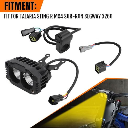 AUTOVIC 4 Inch Dirt bike Headlight Kit for Sur-Ron Segway X260 Talaria Sting R MX4 Spot/Flood Light Kit Motorcycle Dirtbike Light Bar with Led Headlamp Switch plug light bracket in Saudi Arabia