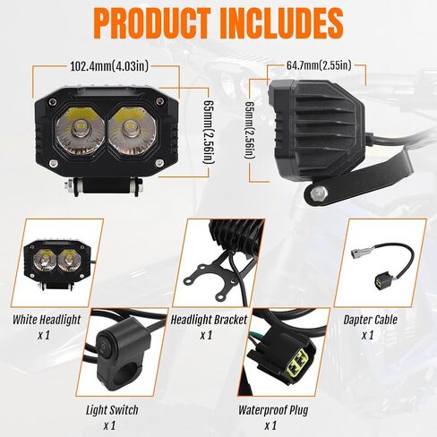 AUTOVIC 4 Inch Dirt bike Headlight Kit for Sur-Ron Segway X260 Talaria Sting R MX4 Spot/Flood Light Kit Motorcycle Dirtbike Light Bar with Led Headlamp Switch plug light bracket in Saudi Arabia