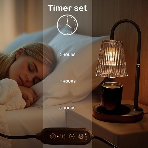 Candle Warmer Lamp with Timer, Adjustable Height Dimmable Candle Lamp Warmer, Electric Wax Warmer,Home Decor for Scented Candles Warmer Light,Mothers Day,Birthday Gifts for Women Men in Saudi Arabia