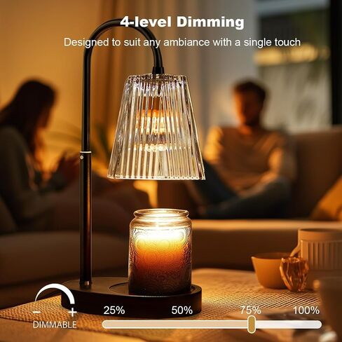 Candle Warmer Lamp with Timer, Adjustable Height Dimmable Candle Lamp Warmer, Electric Wax Warmer,Home Decor for Scented Candles Warmer Light,Mothers Day,Birthday Gifts for Women Men in Saudi Arabia